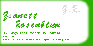 zsanett rosenblum business card